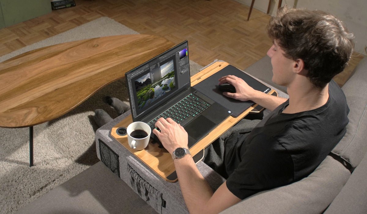 Find your perfect complement for unlimited gaming and productive home office: The Couchmaster® – your personal comfort on the sofa!