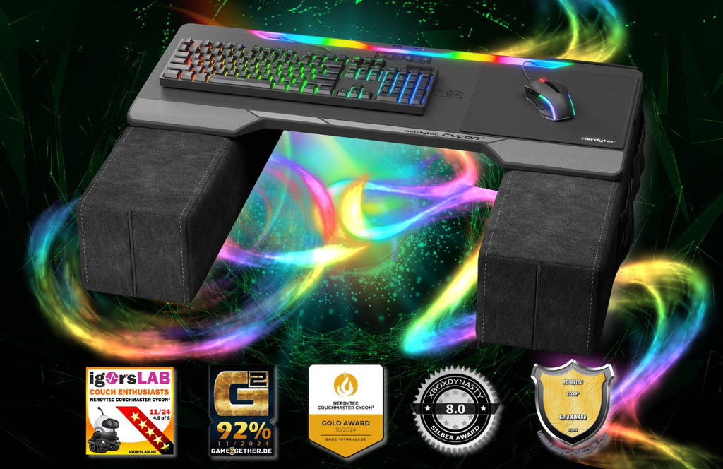 Couchmaster® CYCON³ - Couch Gaming USB-Hub Desk - HORIZONLIGHT